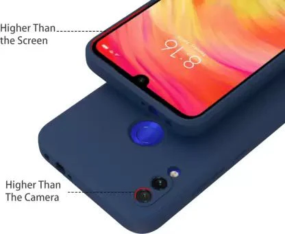 Dark Blue Camera Original Silicone Case for Redmi Note 7 Pro - Image 4
