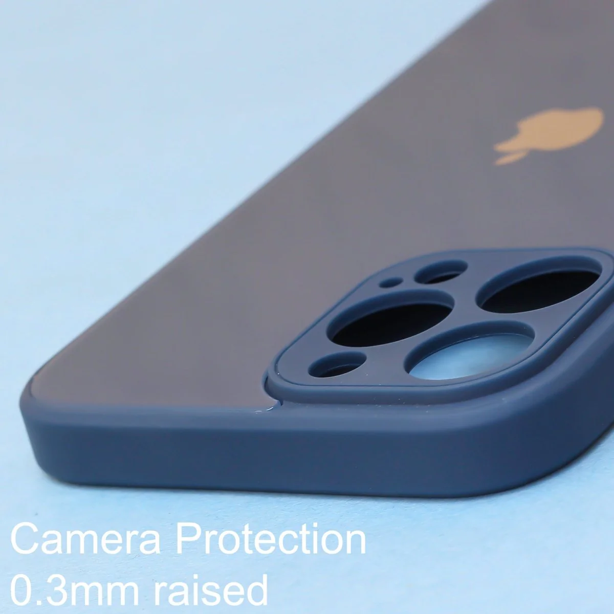 Dark Blue camera Safe mirror case for Apple Iphone 14 Pro Max - Image 4