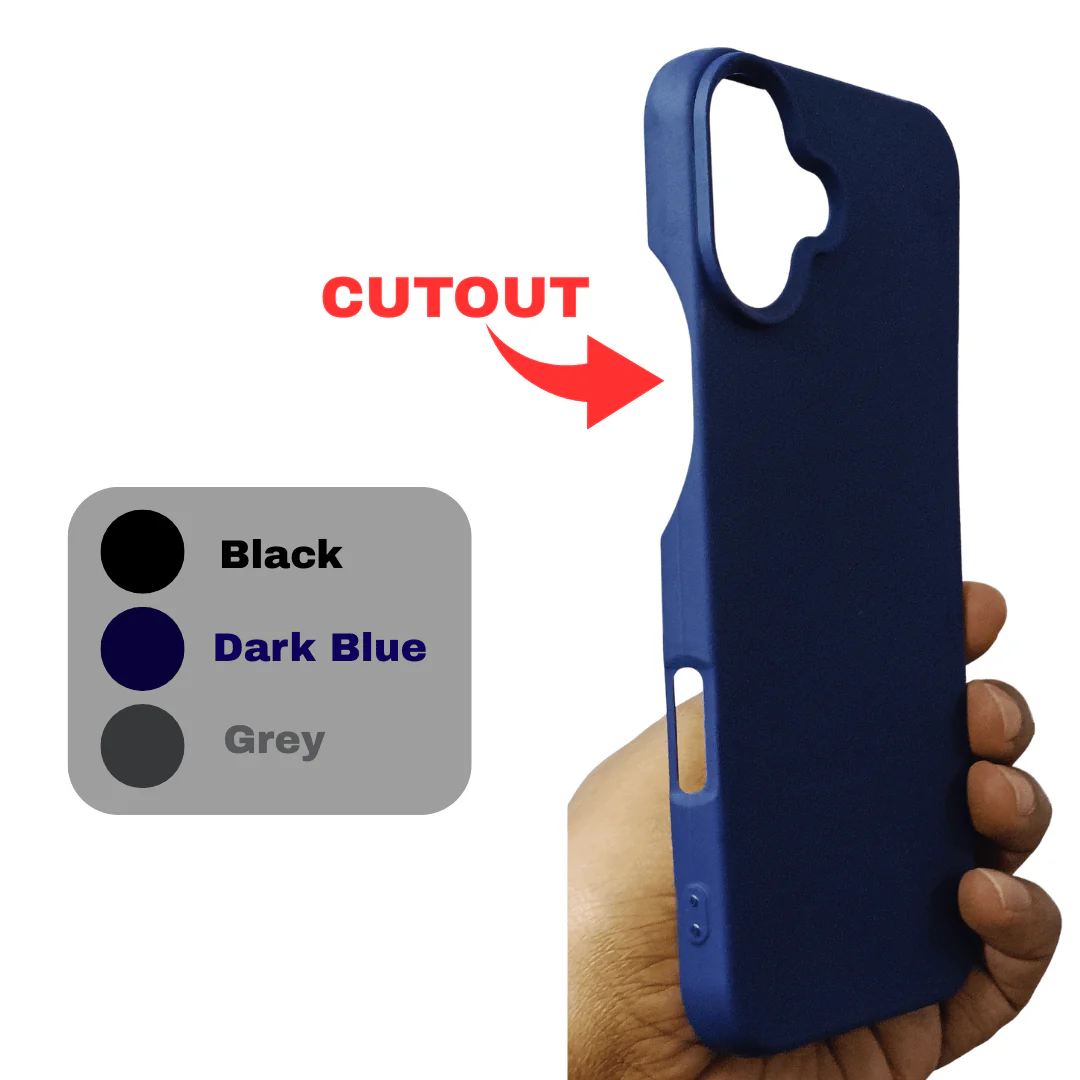 Dark Blue Silicone Case for Apple Iphone 16 - Image 2