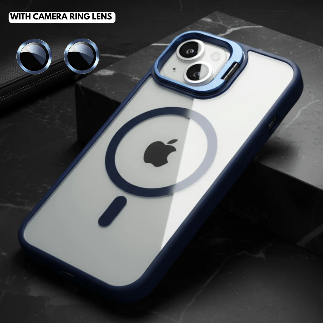 Dark Blue XINREEU Transparent Case for Apple iphone 13