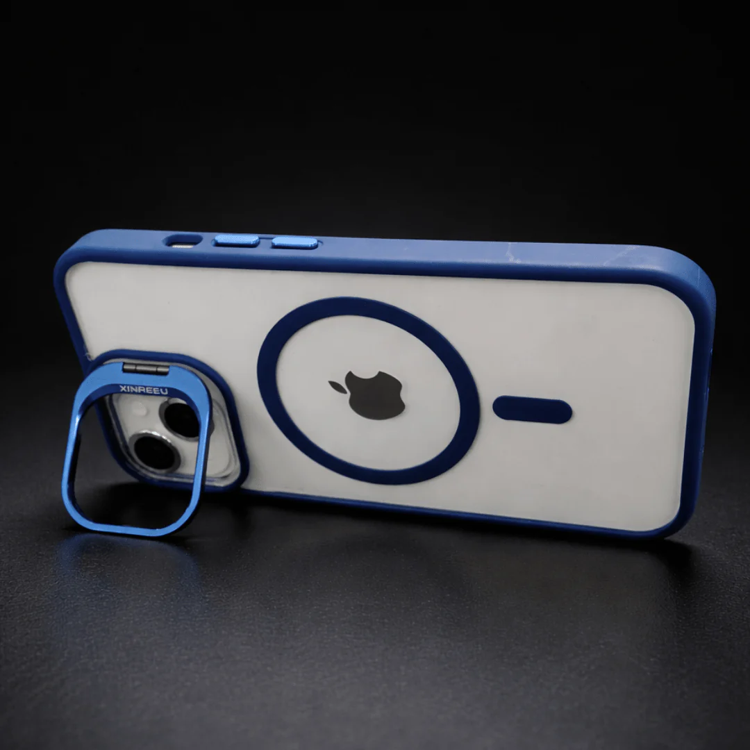 Dark Blue XINREEU Transparent Case for Apple iphone 13 - Image 3