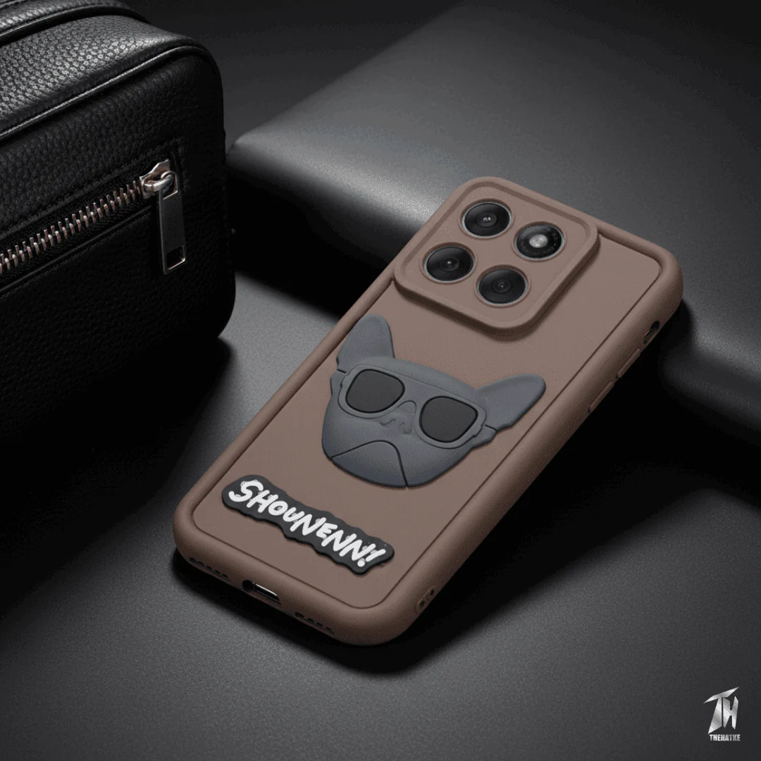 Dark Brown SHOUNENN BULLDOG Silicone case for Motorola Edge 70 Fusion