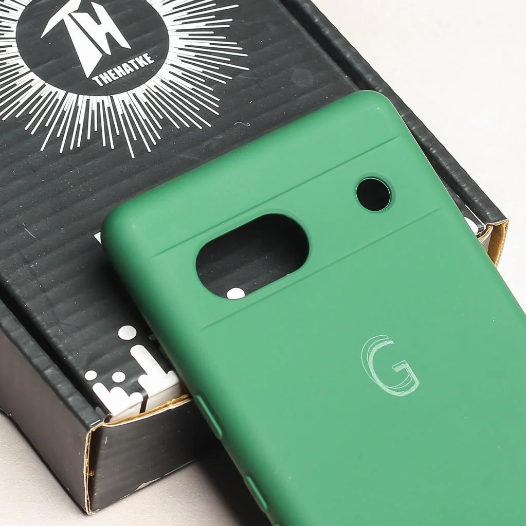 Dark Green Camera Original Silicone case for Google Pixel 7A - Image 5