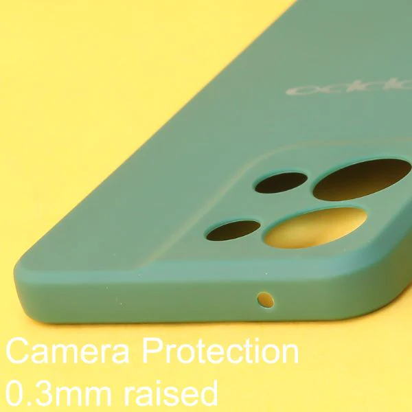 Dark Green candy Silicone Case for Oppo Reno 8 - Image 4