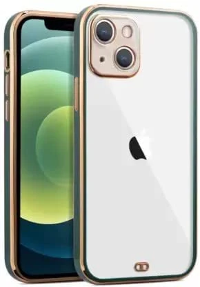 Dark Green Electroplated Transparent Case for Apple iphone 14 Plus