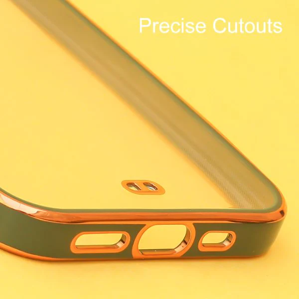 Dark Green Electroplated Transparent Case for Apple iphone 15 Plus - Image 6