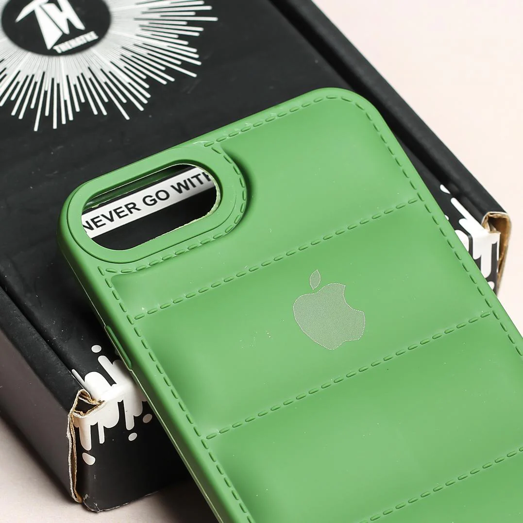 Dark Green Puffon silicone case for Apple iPhone 7 Plus - Image 4