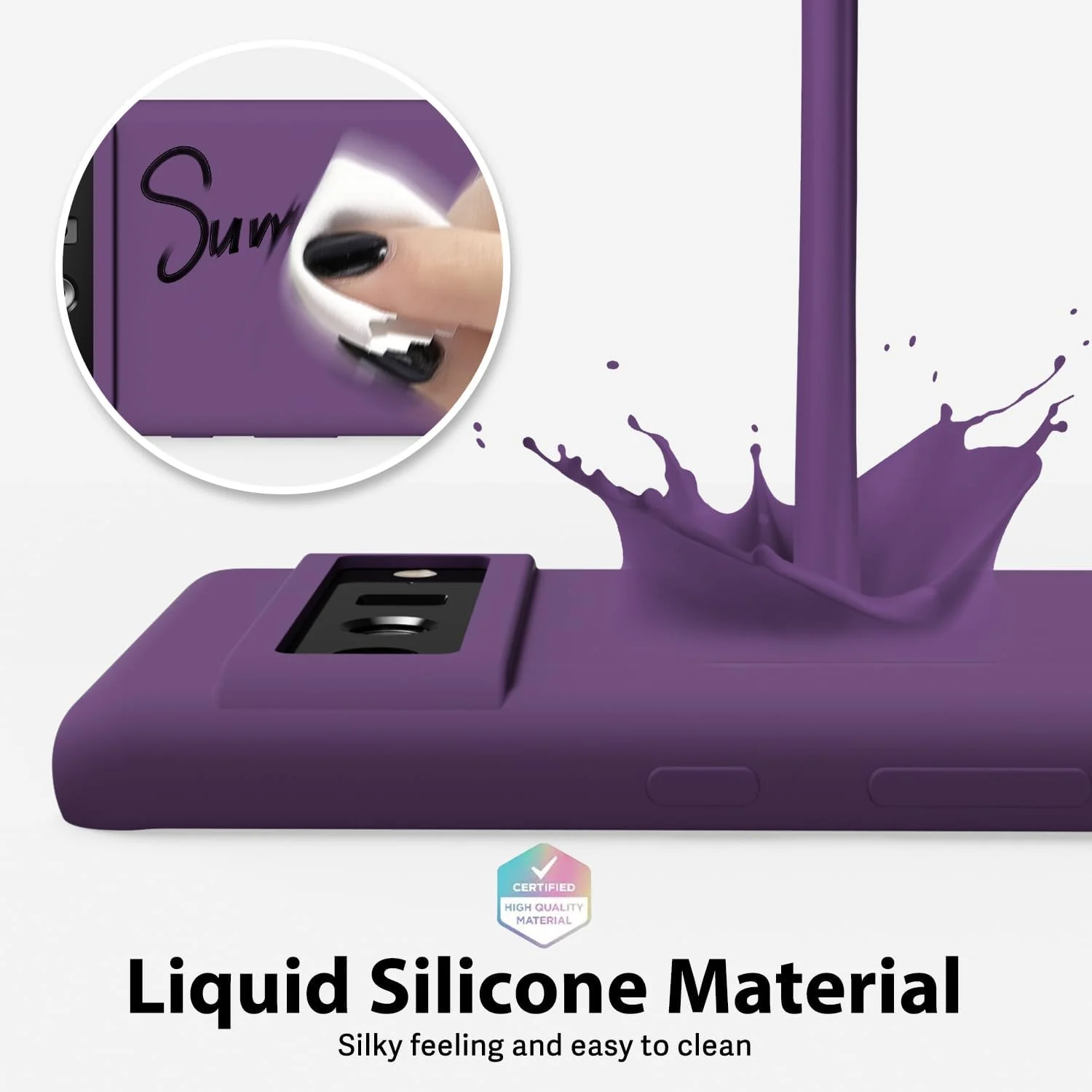 Dark Purple Original Silicone case for Google Pixel 8a - Image 2