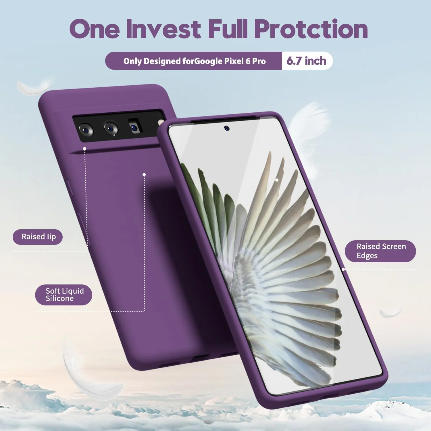 Dark Purple Original Silicone case for Google Pixel 8a - Image 3
