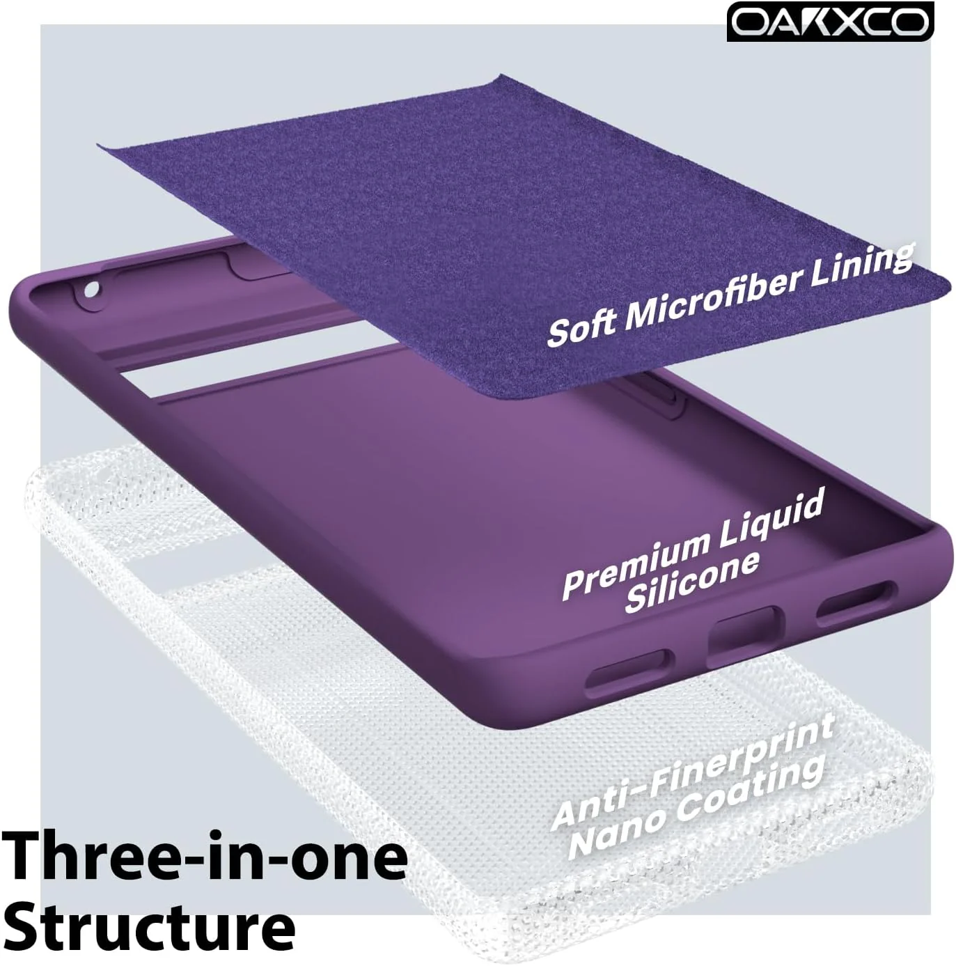 Dark Purple Original Silicone case for Google Pixel 8a - Image 4