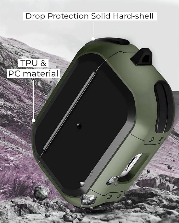 Eggshell Buffer Design (Dark Green) Silicone Case For Apple Airpods 4 - Image 4