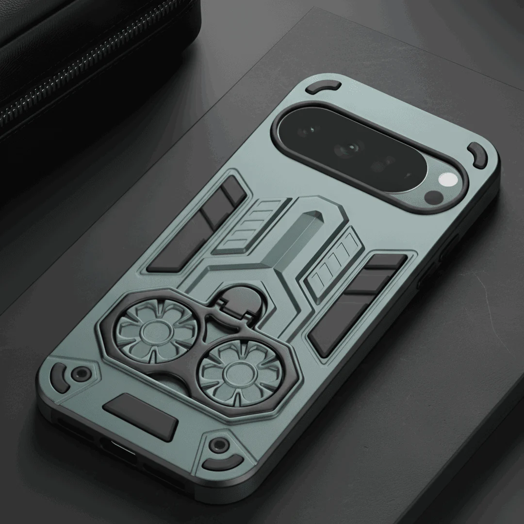 Green Cycle Armor Silicone Case for Google Pixel 10 Pro