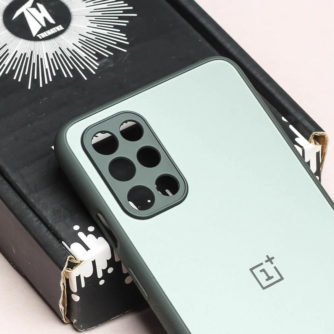 Grey Matte Fiber Silicone case for Oneplus 9r - Image 4