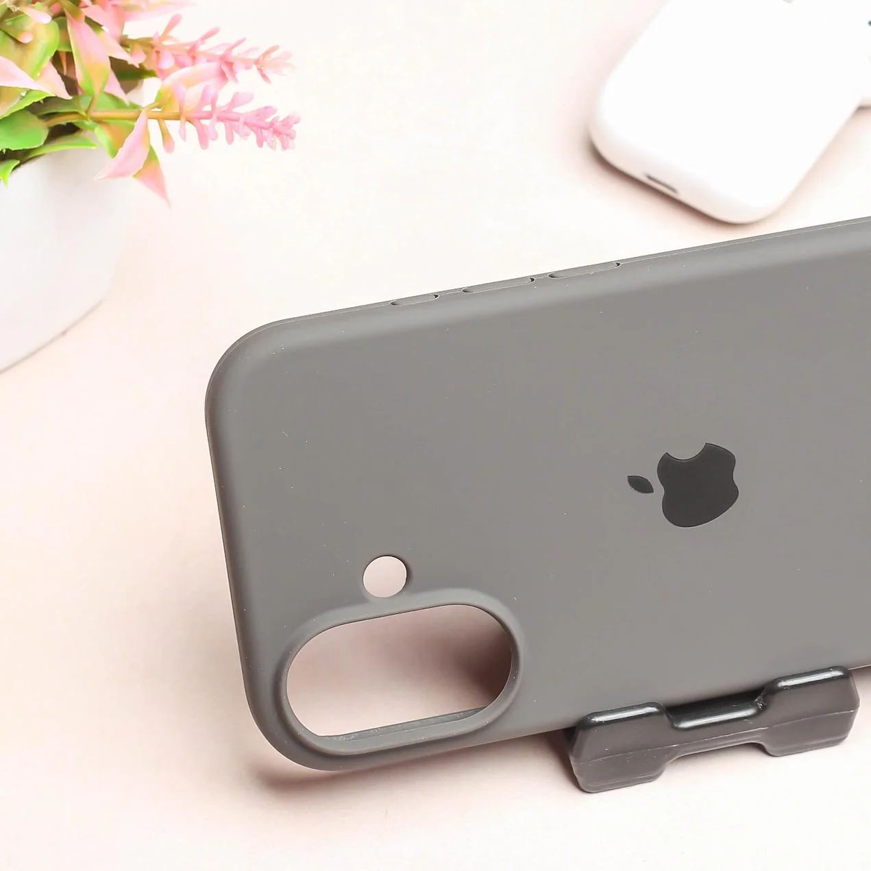 Grey Original Silicone case for Apple iphone 16 Plus - Image 3