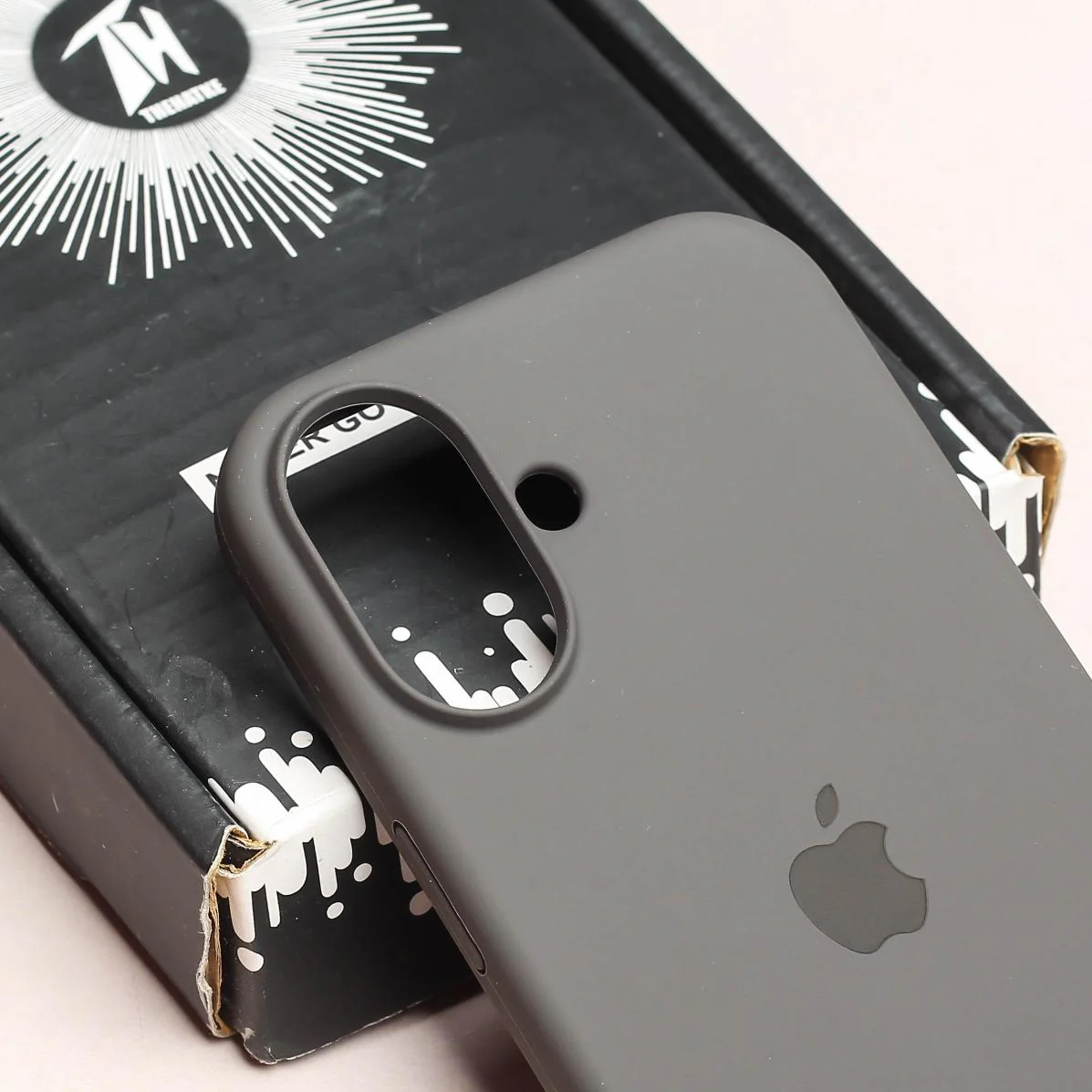 Grey Original Silicone case for Apple iphone 16 Plus - Image 4