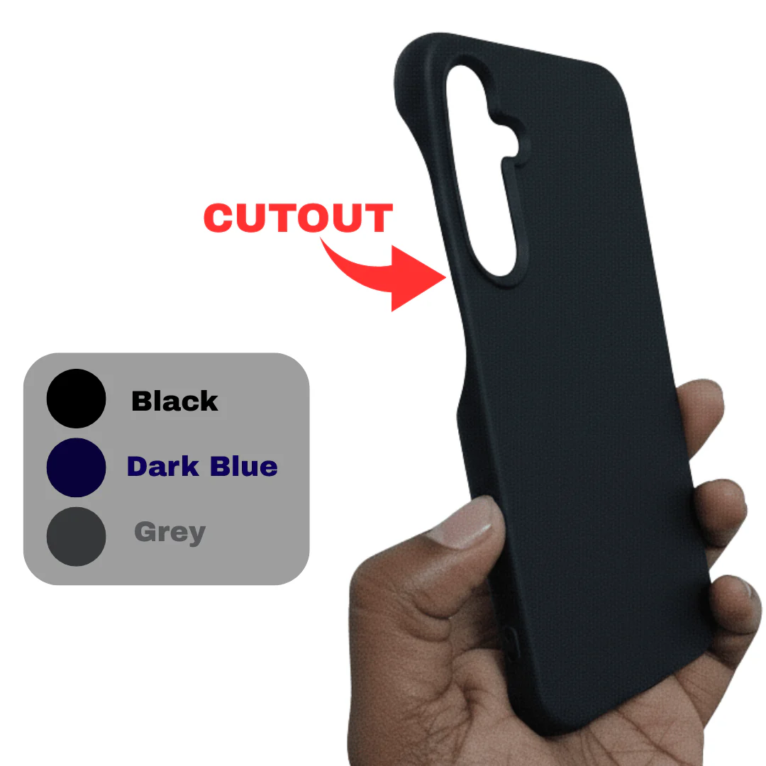 Black Silicone Case for Samsung A34 - Image 2