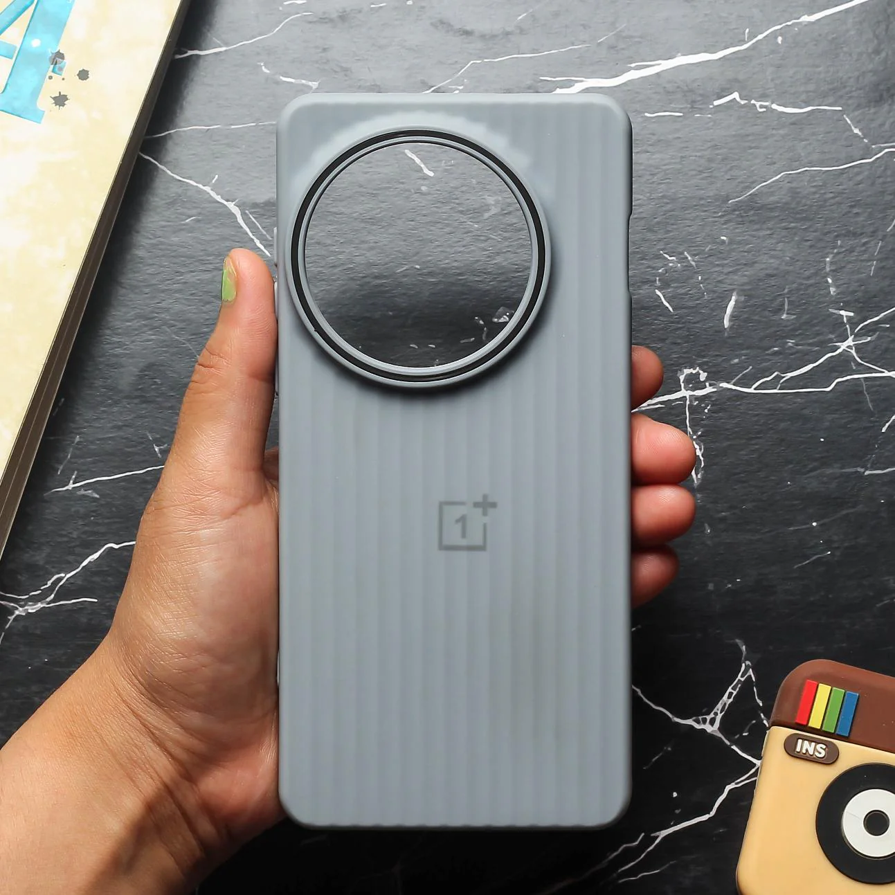Grey SleekLine Silicone Case for Oneplus 13
