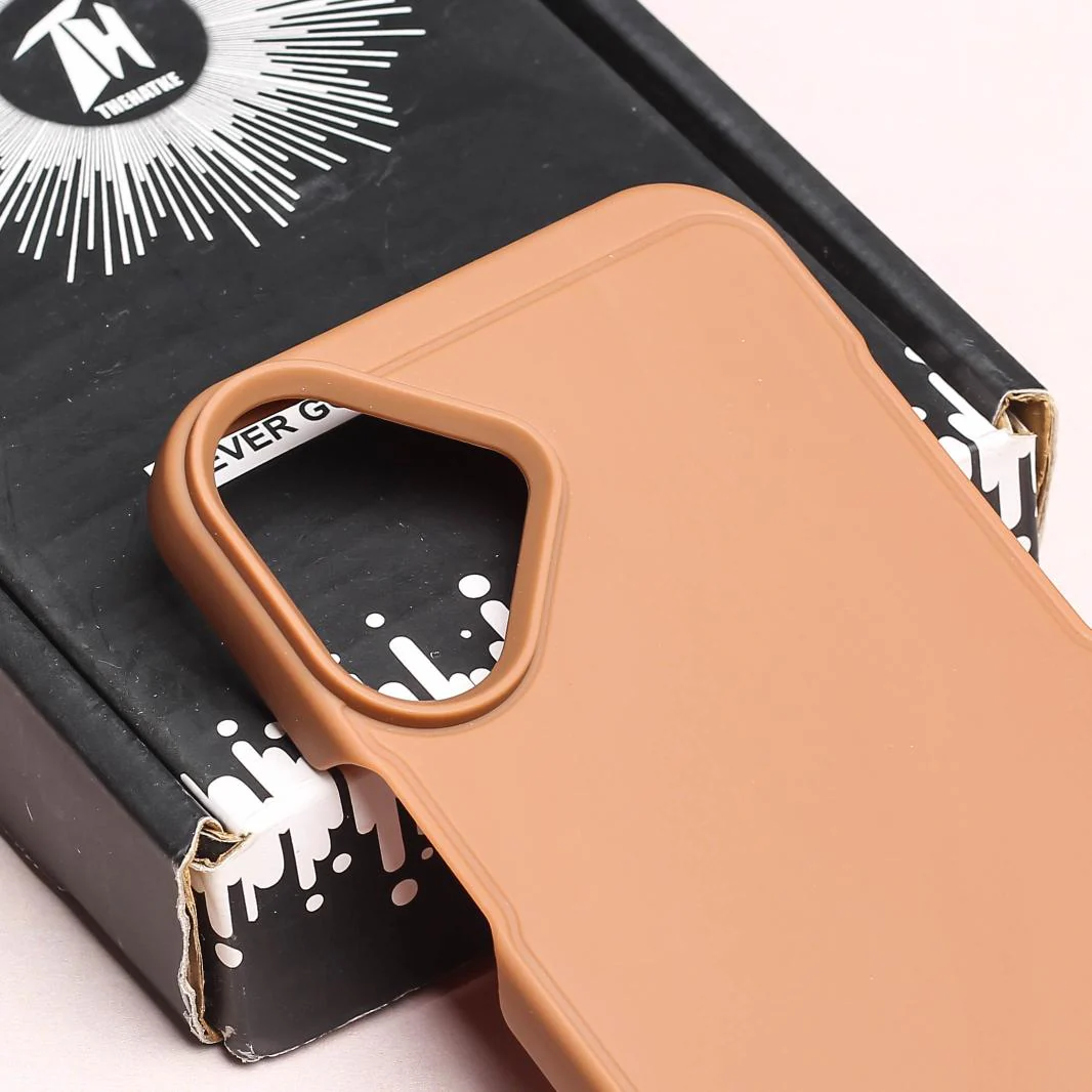 GripStand Brown Silicone case for Apple iphone 16 Plus - Image 4