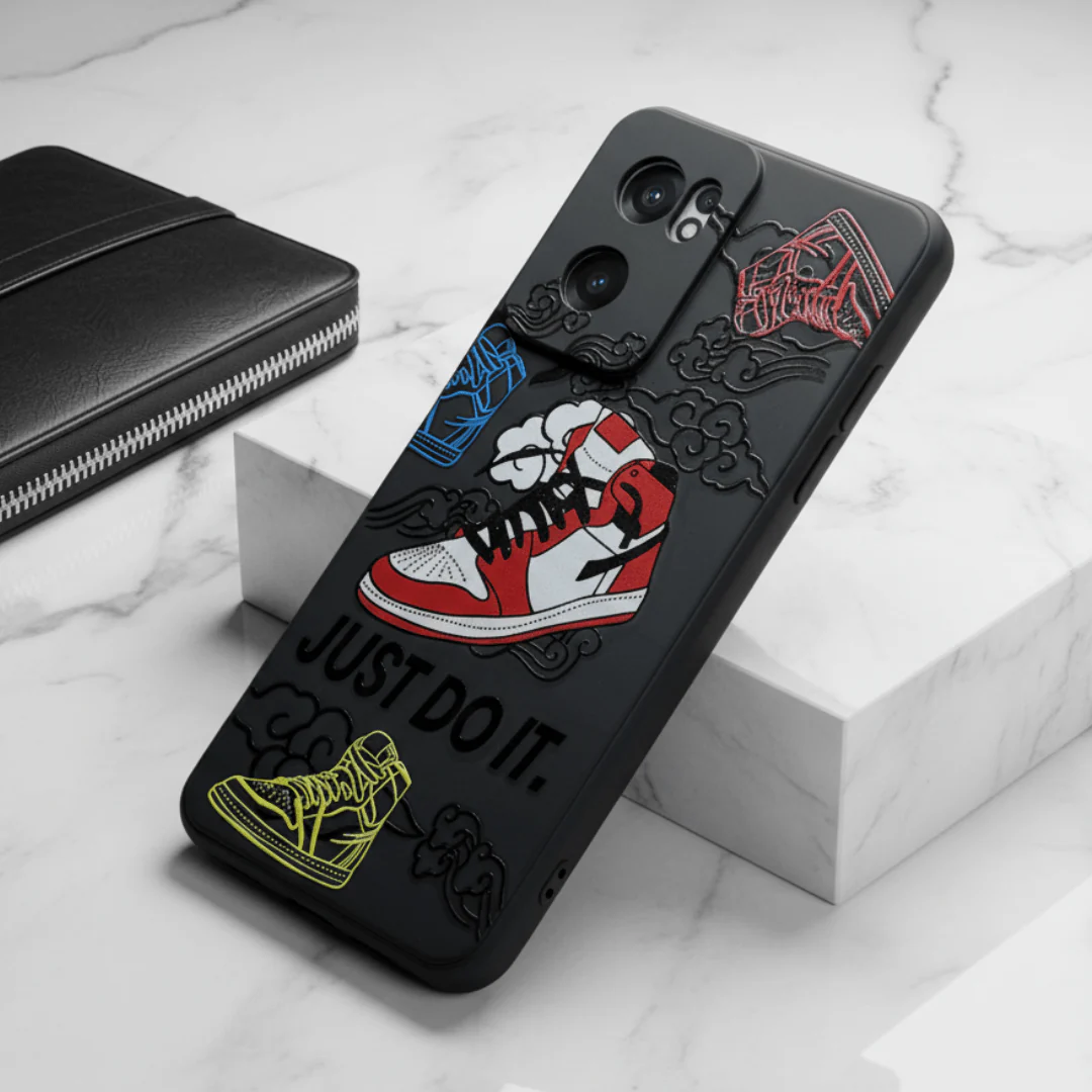 Black JDI Embossed Silicone Case for Oneplus Nord Ce 2