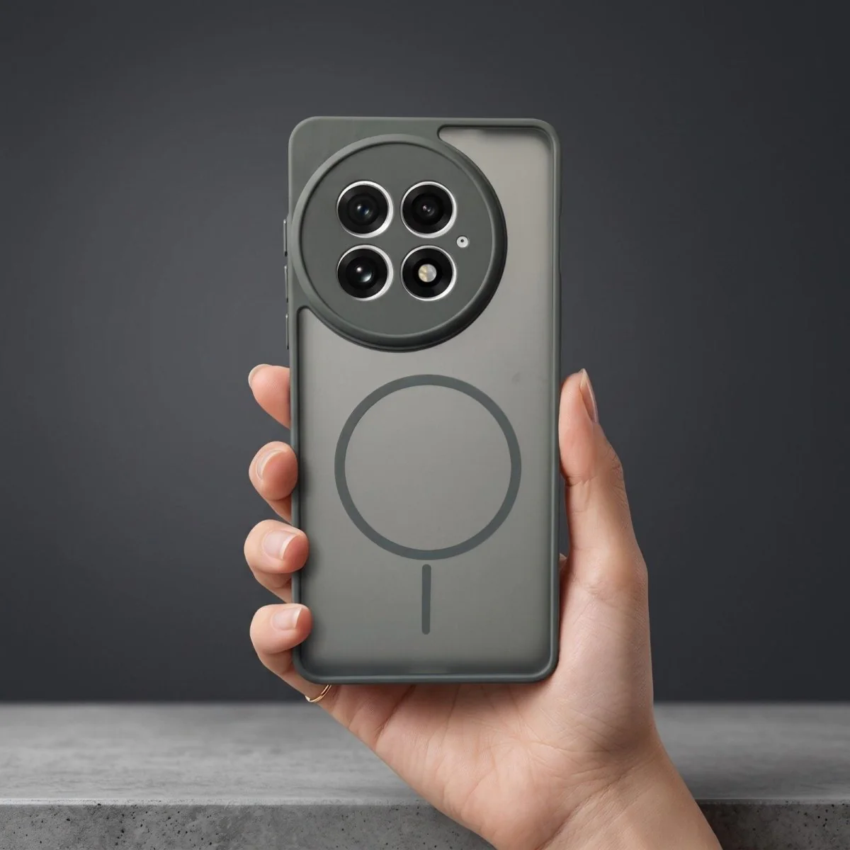 KYRON Grey Camera Protection Matte Case for Oneplus 13 - Image 2