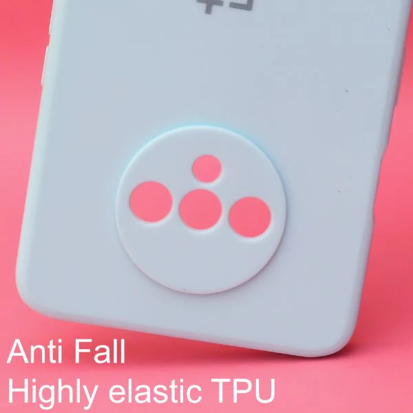 Light Blue Camera Original Silicone Case for Oneplus 7T - Image 2