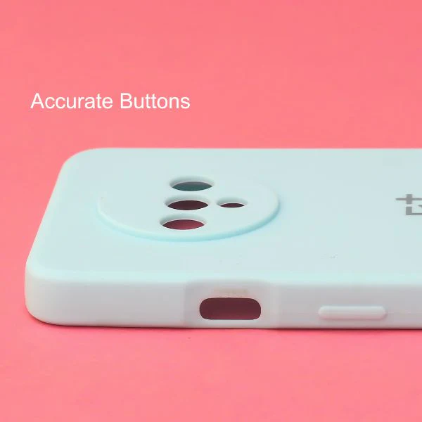 Light Blue Camera Original Silicone Case for Oneplus 7T - Image 3