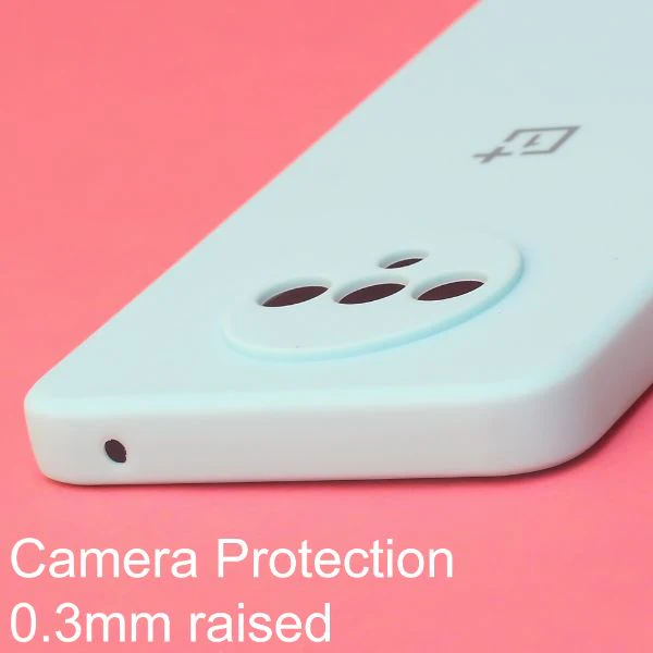 Light Blue Camera Original Silicone Case for Oneplus 7T - Image 4