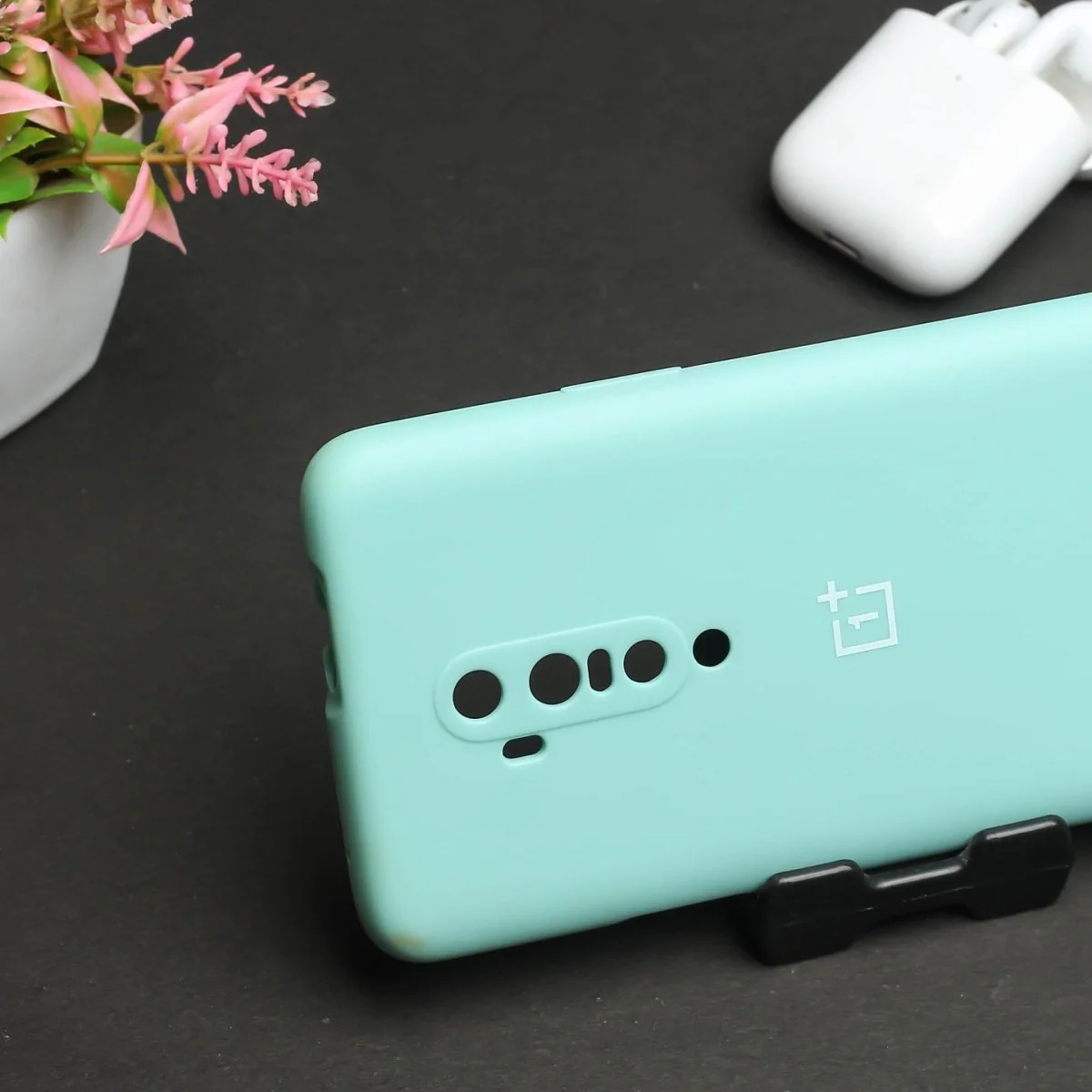 Light Blue Original Camera Safe Silicone case for Oneplus 7 Pro - Image 3
