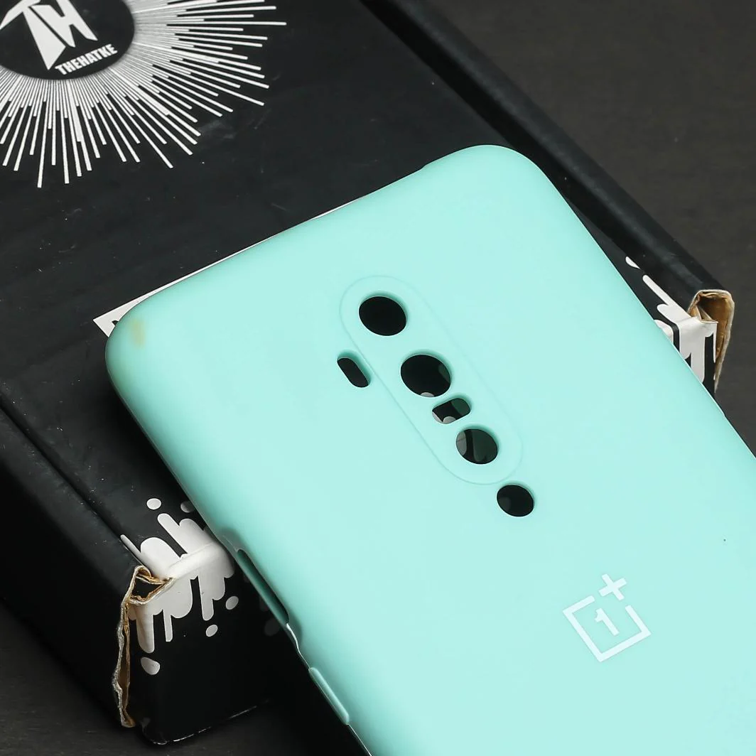 Light Blue Original Camera Safe Silicone case for Oneplus 7 Pro - Image 4