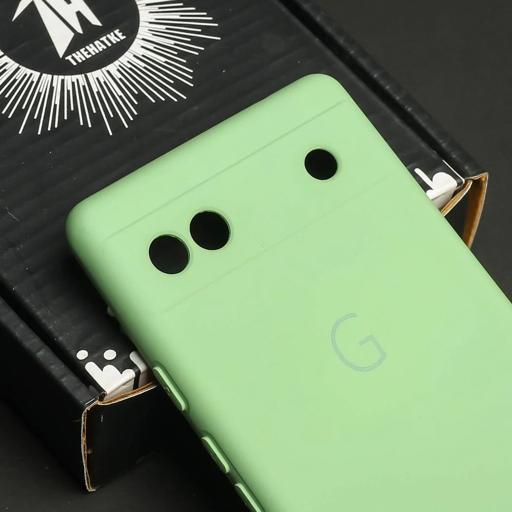 Light Green Camera Original Silicone case for Google Pixel 6A - Image 4
