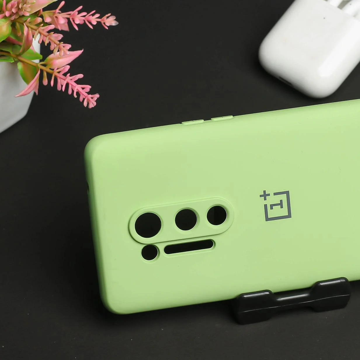 Light Green Original Camera Silicone case for Oneplus 8 Pro - Image 3