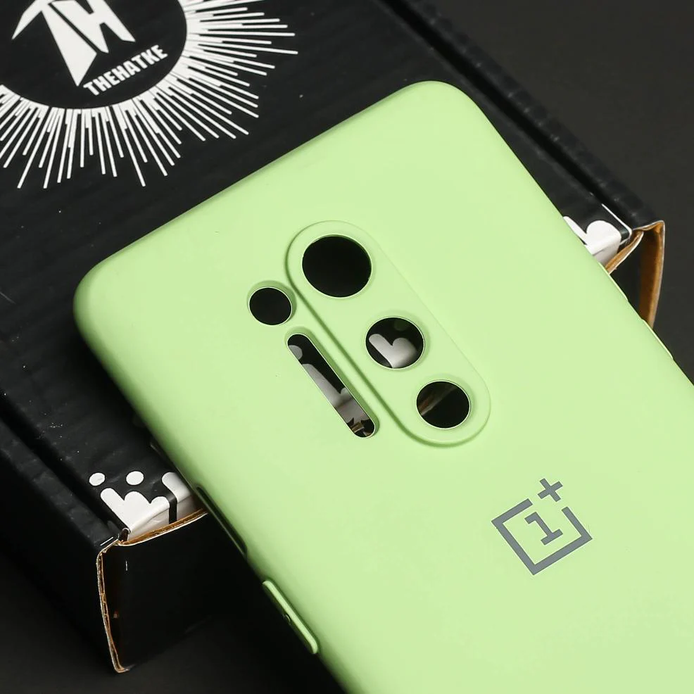 Light Green Original Camera Silicone case for Oneplus 8 Pro - Image 4