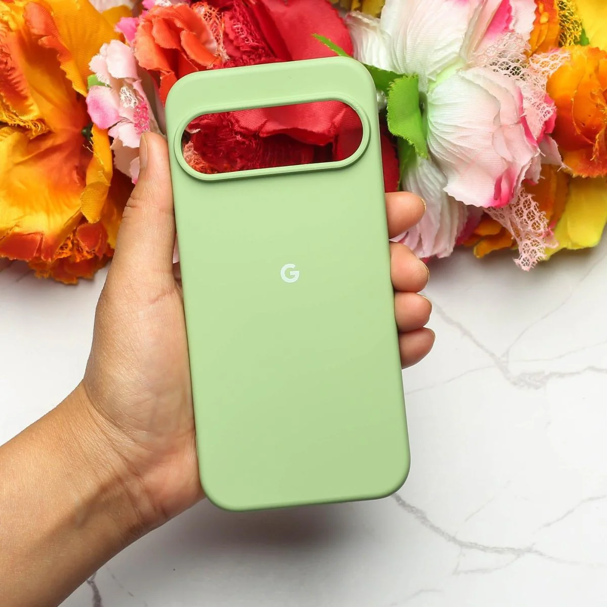Light Green Original Silicone case for Google Pixel 9