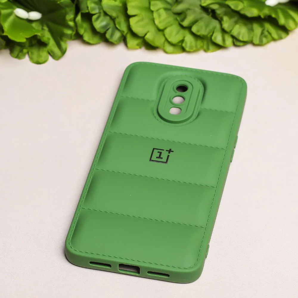 Dark Green Puffon silicone case for Oneplus 7 - Image 2