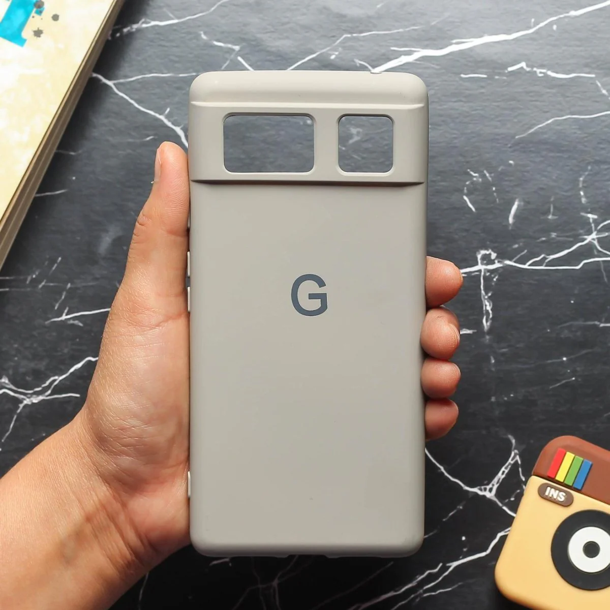 Cream Camera Original Silicone case for Google Pixel 6