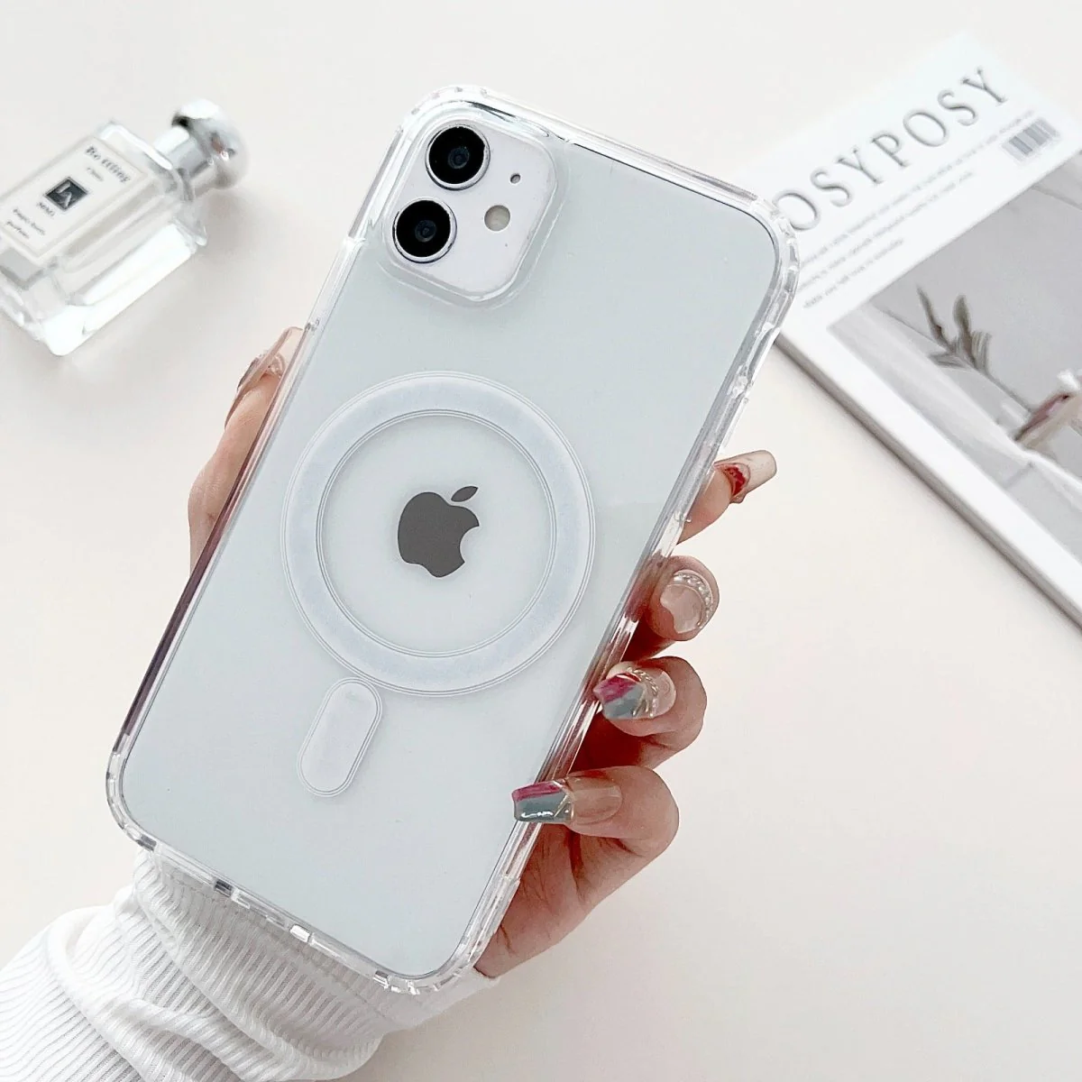 MagSafe Clear Transparent Silicone case for Apple iphone 12 Mini