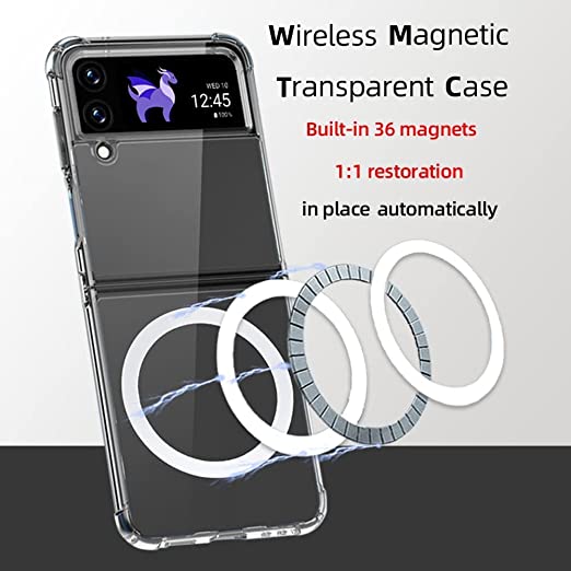 MagSafe Clear Transparent Silicone case for Samsung Galaxy Z FLIP 4 - Image 3