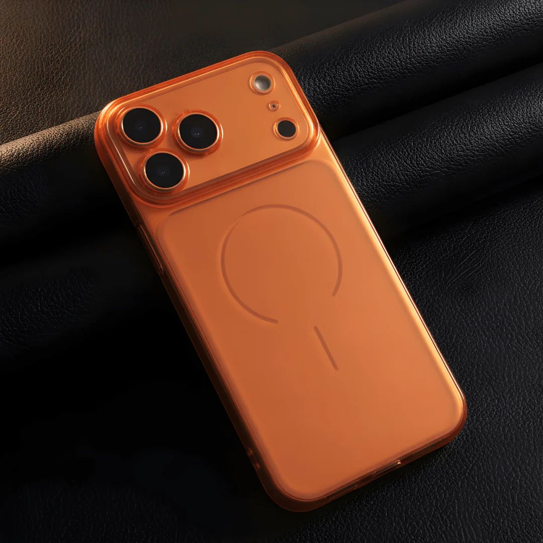 Orange Amber Silicone Case for Apple Iphone 17 Pro Max