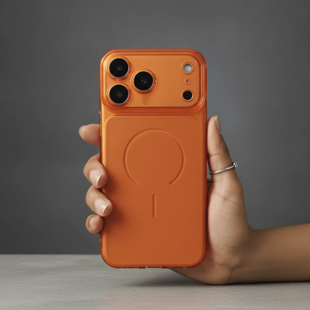 Orange Amber Silicone Case for Apple Iphone 17 Pro Max - Image 2