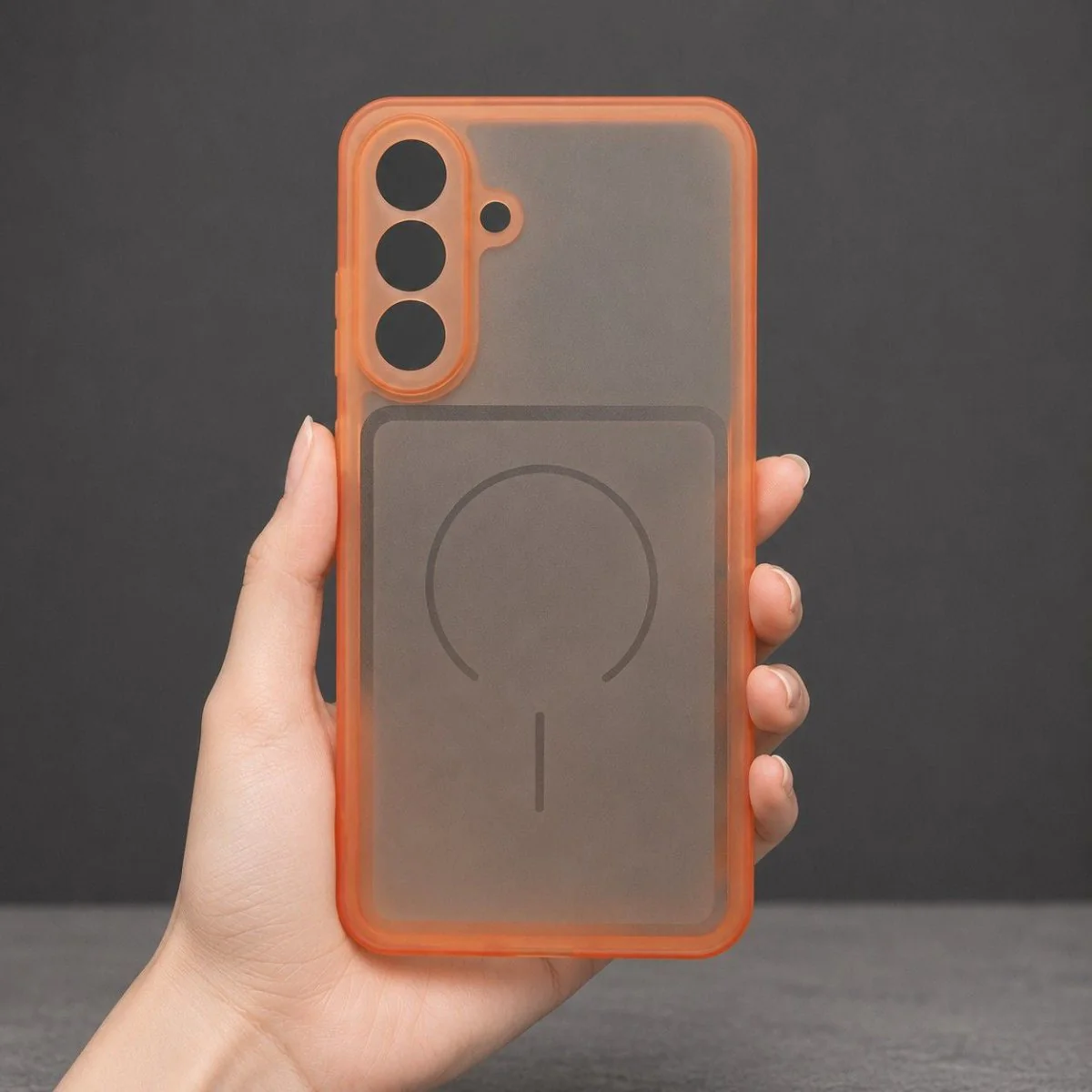 Orange Amber Silicone Case for Samsung A57 - Image 2