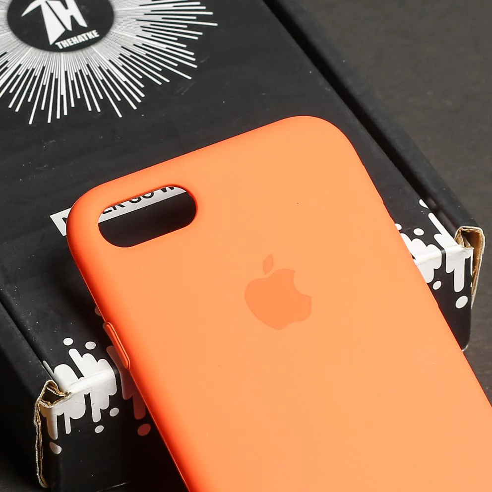Orange Original Silicone case for Apple iphone 7 - Image 4