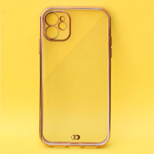 Purple Electroplated Transparent Case for Apple iphone 11
