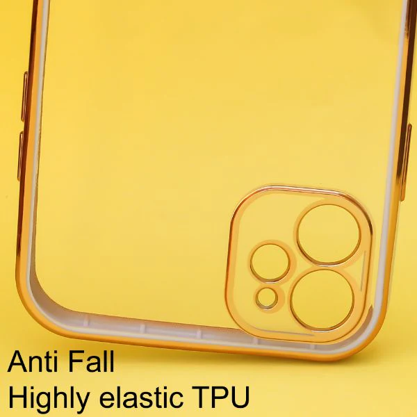 Purple Electroplated Transparent Case for Apple iphone 11 - Image 2