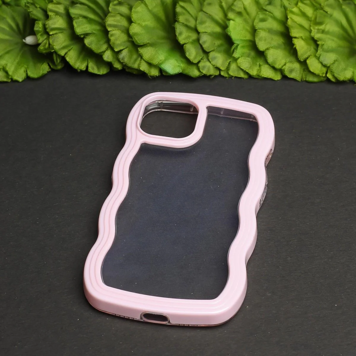 Pink Zig Zag Frame Silicon Case for Apple Iphone 15 Plus - Image 2