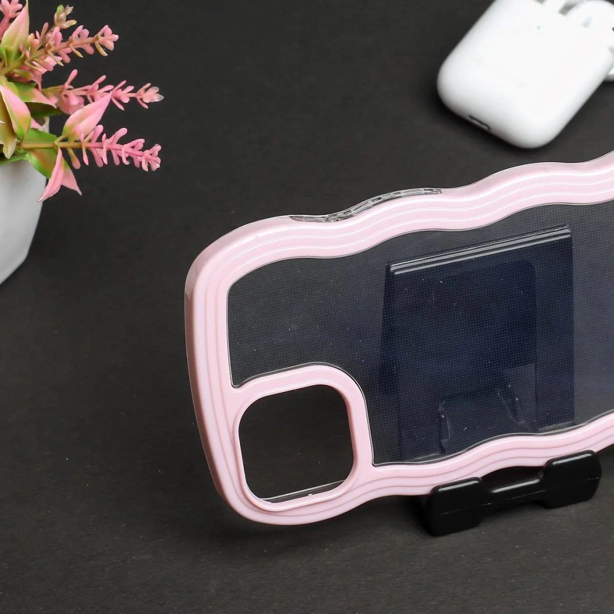 Pink Zig Zag Frame Silicon Case for Apple Iphone 15 Plus - Image 3