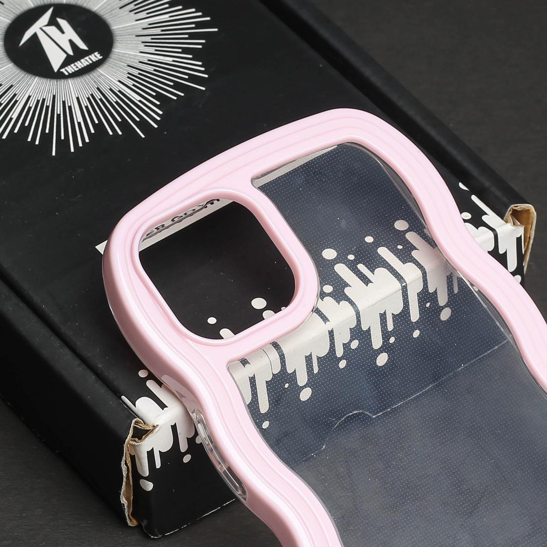 Pink Zig Zag Frame Silicon Case for Apple Iphone 15 Plus - Image 4