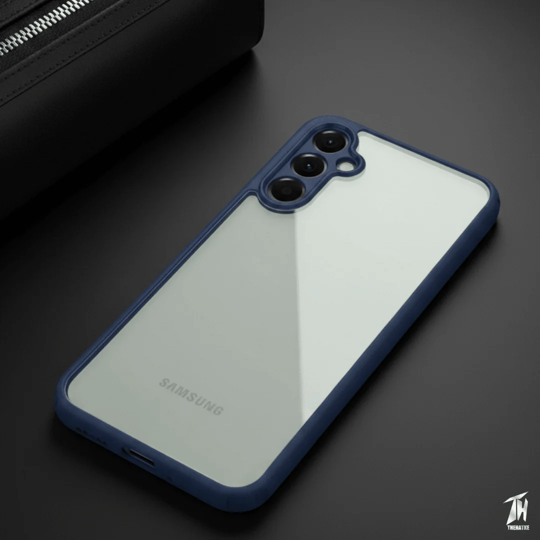 Pureview Dark Blue Transparent Silicone Case for Samsung A56