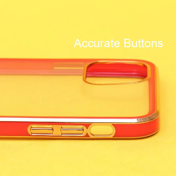 Red Electroplated Transparent Case for Apple iphone 11 Pro max - Image 4