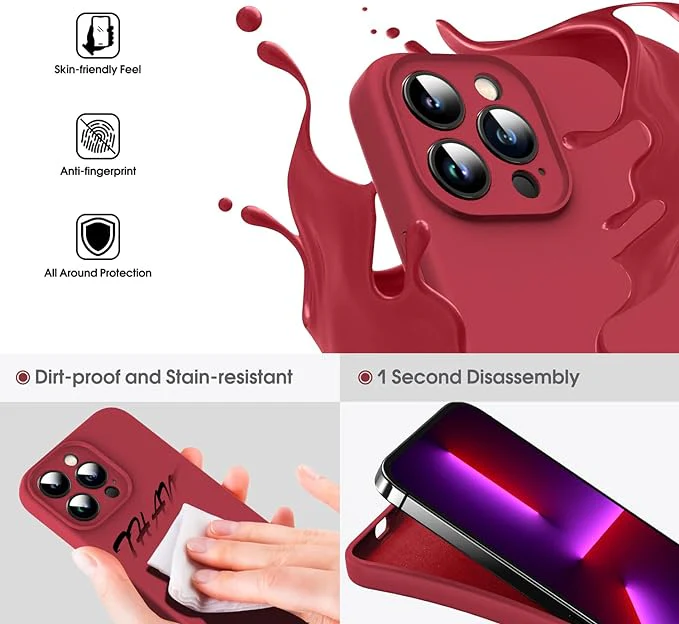 Red Original Camera Safe Silicone case for Apple iphone 11 Pro - Image 2