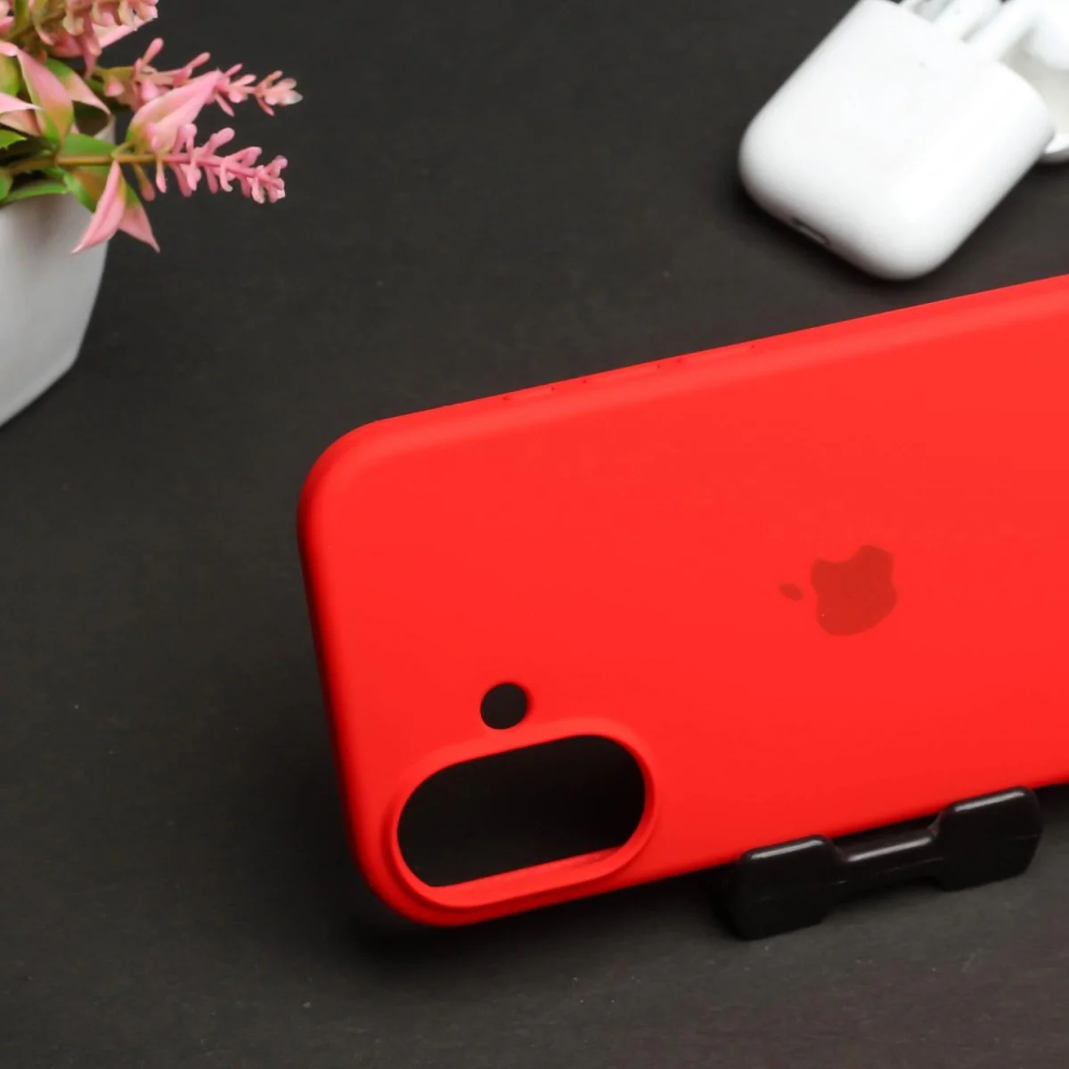 Red Original Silicone case for Apple iphone 16 Plus - Image 3